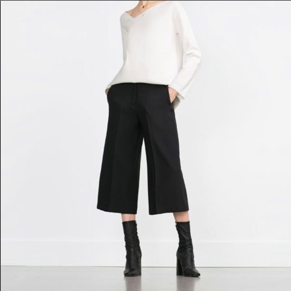 Zara Pants - Zara the culotte wide legged pants in black XS